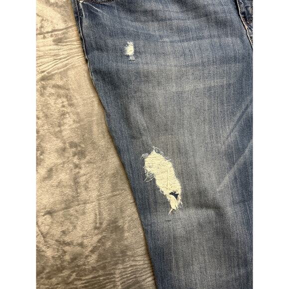 Jennifer Lopez Distressed Boyfriend Jeans Women's Size 20W Blue Denim - Picture 8 of 13